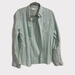 Rare Hollister VINTAGE stripe button down 20 years old, Large shirt